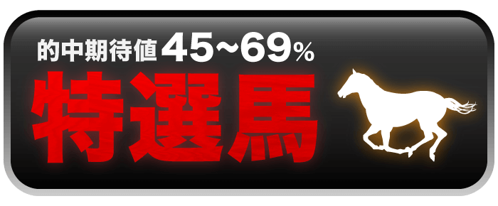 的中期待値 “45～69％” 【特選馬】